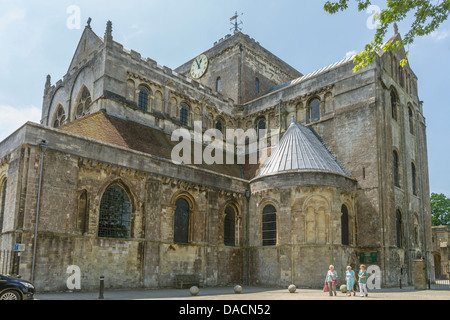 Inghilterra Hampshire, Romsey abbey Foto Stock