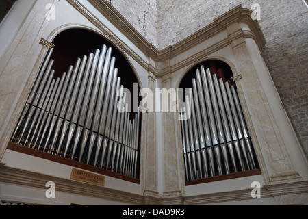 Organo a canne della Basilica di Aquileia,Friuli,Italia Foto Stock