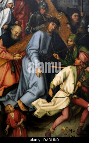 Hans Holbein il Vecchio (1465-1524). Pittore tedesco. Cristo che porta la Croce, 1502. Dettaglio di un'ala di Kaisheim altare. Foto Stock