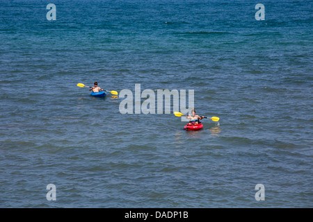 Lexington, Michigan - Kayak sul Lago Huron. Foto Stock