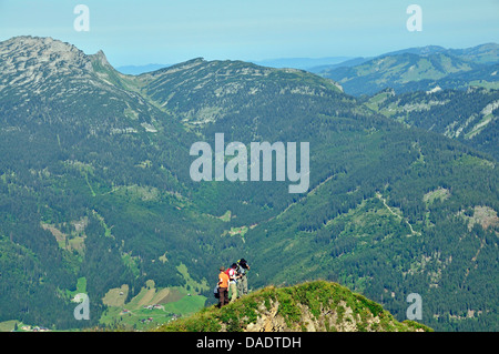 Vista da Fellhorn di Kleinwalsertal, Austria Vorarlberg Foto Stock