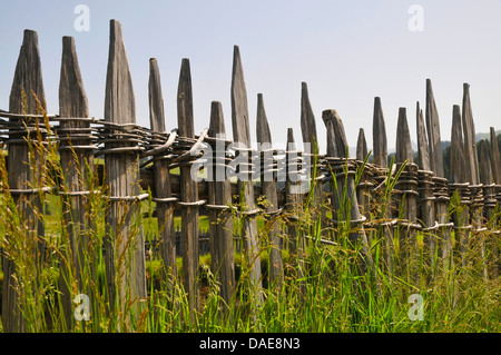 Intrecciato recinzione in legno, Italia Foto Stock