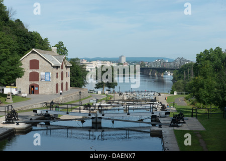 Rideau Canal - serrature di Ottawa, Canada Foto Stock