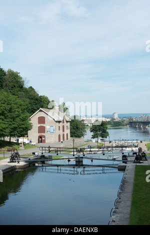 Rideau Canal - serrature di Ottawa, Canada Foto Stock