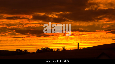 Bagliore di sera, in Germania, in Baviera Foto Stock