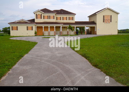 Miami Florida,Homestead,Redland,villa,casa case casa case case residenza,casa,residence,imbarcato,vacante,immobiliare,abbandonato,vuoto,crisi,b Foto Stock