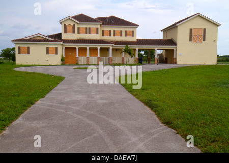 Miami Florida,Homestead,Redland,residenza,casa casa case residenza,casa,residenza,imbarcato su,libero,abbandonato,vuoto,crisi,bolla,finanziaria,per Foto Stock