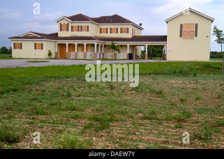 Miami Florida,Homestead,Redland,villa,casa case casa case case residenza,casa,residence,imbarcato,vacante,immobiliare,abbandonato,vuoto,crisi,b Foto Stock