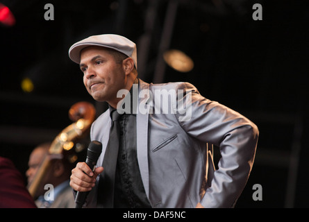 La Orquestra Buena Vista Social Club eseguire live a Westport Festival di Musica e Cibo ,Sat 29 Giugno 2013. Foto Stock