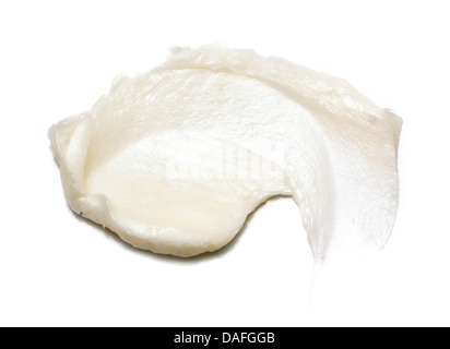 Sweep di bellezza bianco crema gel di olio prodotto tagliato fuori su uno sfondo bianco Foto Stock