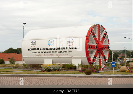 Channel Tunnel Boring Machine Coquelles Calais Francia Foto Stock