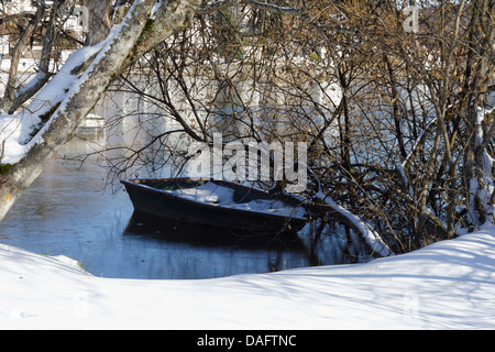 Abbassatesta lago, Sancy montagne sul retro, Parc Naturel Regional des Volcans d'Auvergne Foto Stock