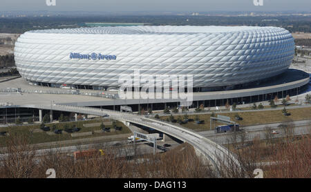 L'Allianz Arena è raffigurato a Monaco di Baviera, Germania, il 24 febbraio 2011. Foto: Marc Mueller Foto Stock