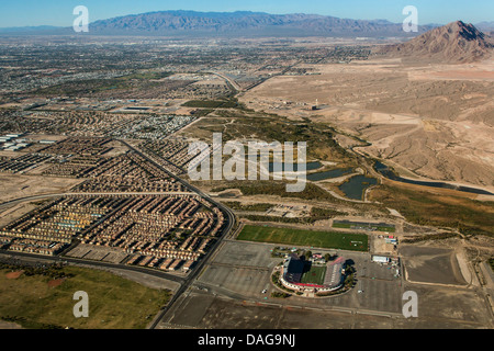 Suburban settlelments nel deserto, STATI UNITI D'AMERICA, Nevada, Las Vegas Foto Stock