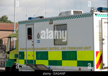 Paramedico di emergenza unità di comando e controllo Foto Stock