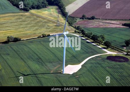 Vista aerea di una piccola tra centrali eoliche WALCOTE, SWINFORD E SOUTH KILWORTH Foto Stock