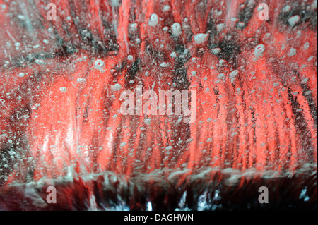 Toccare spazzolata laminazione su auto in carwash Foto Stock