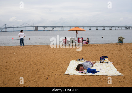 Sandy Point State Park, Maryland Foto Stock