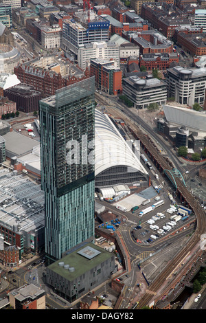 Vista aerea del Beetham Tower e il Gmex centro convegni Manchester Foto Stock