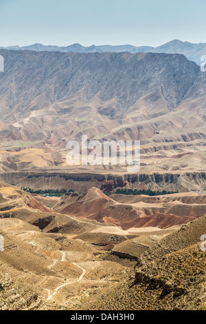 Vista della fortezza naturale di Kalat-e Naderi, Khurasan, Iran Foto Stock