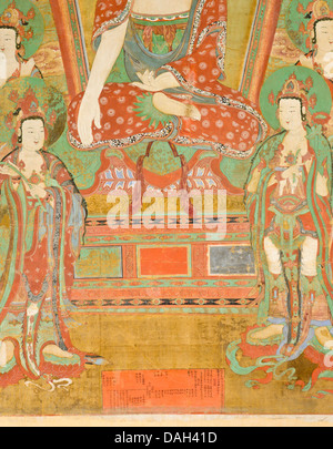 Seokgamoni Buddha Shakyamuni () la predicazione al gruppo sul picco di avvoltoio LACMA AC1998.268.1 (6 di 11) Foto Stock