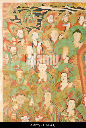 Seokgamoni Buddha Shakyamuni () la predicazione al gruppo sul picco di avvoltoio LACMA AC1998.268.1 (7 di 11) Foto Stock
