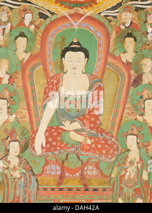 Seokgamoni Buddha Shakyamuni () la predicazione al gruppo sul picco di avvoltoio LACMA AC1998.268.1 (9 di 11) Foto Stock