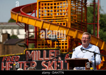 Len McCluskey parlando alla 129Durham minatori Gala a Durham, Inghilterra. McCluskey è Segretario Generale dell Unione uniscono. Foto Stock