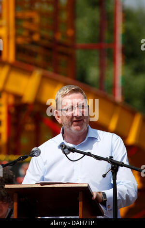 Len McCluskey parlando alla 129Durham minatori Gala a Durham, Inghilterra. McCluskey è Segretario Generale dell Unione uniscono. Foto Stock