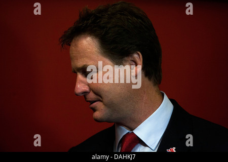 Il vice primo ministro Nick Clegg Foto Stock