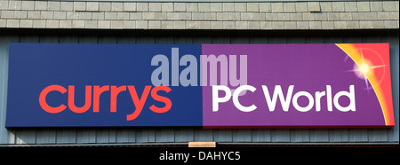 Currys PC World segno, logo, Inghilterra UK PCWorld Foto Stock