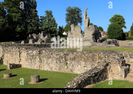 Thetford Priory, rovine del priorato cluniacense, Norfolk Inghilterra Inglese Regno Unito Priorati medievale Foto Stock