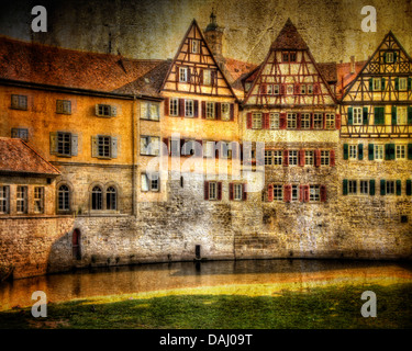 DE - BADEN-WÜRTTEMBERG: Schwäbisch Hall sul fiume Kocher (Arte Digitale) Foto Stock