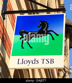Lloyds TSB Bank segno, logo, England Regno Unito Foto Stock