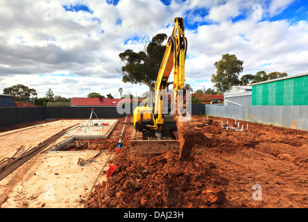 Dual house sito in costruzione nella periferia nord di Adelaide chiamato Ingle Farm Foto Stock