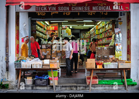La medicina cinese Store Chinatown di Singapore Foto Stock