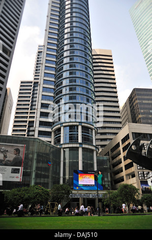 Ora di pranzo in Raffles Place Central Business District Singapore Foto Stock