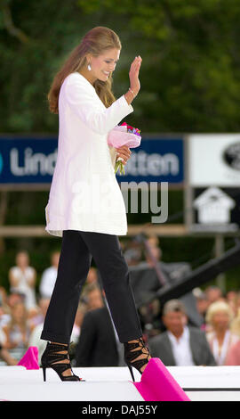 Borgholm, Svezia. 14 Luglio, 2013. Swedish Princess Madeleine durante le celebrazioni del Crown Princess Victoria's 36th Birthday in Borgholm, Svezia, 14 luglio 2013. Foto: Albert Nieboer //dpa/Alamy Live News Foto Stock