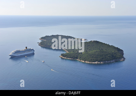 Isola di LOKRUM vicino Dubrovnik, Croazia Foto Stock