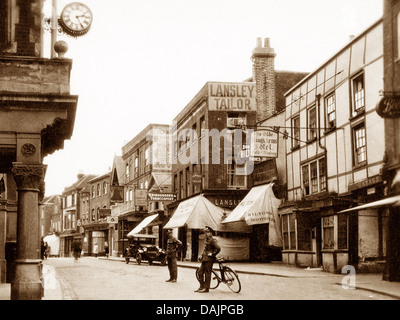 Hemel Hempstead High Street probabilmente 1920s Foto Stock