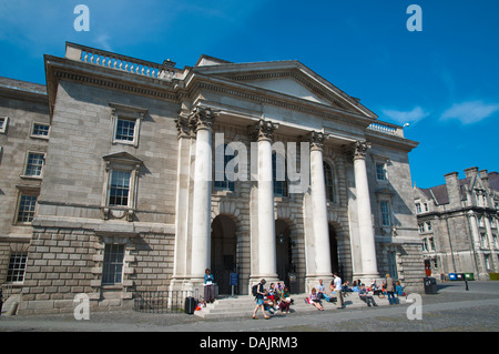 La cappella ovest in piazza del Parlamento Trinity college university area central Dublino Irlanda Europa Foto Stock