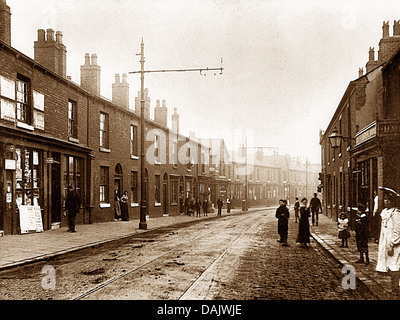 Wigan Warrington Road primi 1900s Foto Stock