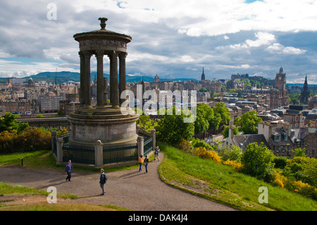 Dugalt Stewart monumento di Calton Hill centro di Edimburgo in Scozia Gran Bretagna UK Europa Foto Stock