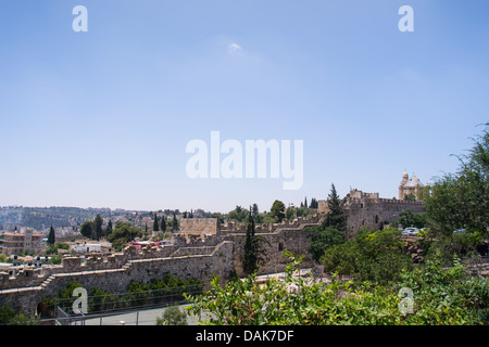 Vista della parete.Gerusalemme la città vecchia Foto Stock