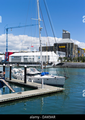 Dh Viaduct Basin Auckland Nuova Zelanda yacht a vela Wynyard quarti edifici yacht harbor boat Foto Stock