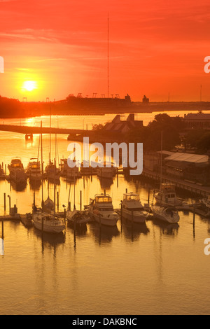 MARINA SOUTH BANK WATERFRONT SAINT JOHNS RIVER Jacksonville in Florida USA Foto Stock