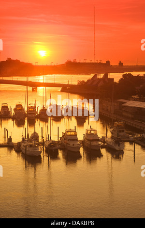 MARINA SOUTH BANK WATERFRONT SAINT JOHNS RIVER Jacksonville in Florida USA Foto Stock
