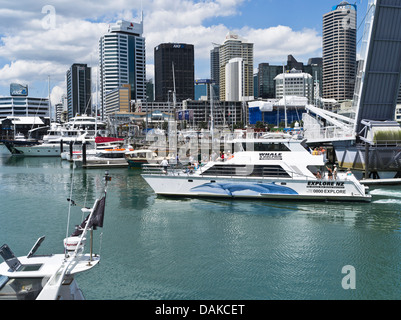 Dh Viaduct Basin Auckland Nuova Zelanda Wynyard attraversando Te Wero bridge esplorare NZ crociera turistica turismo Foto Stock