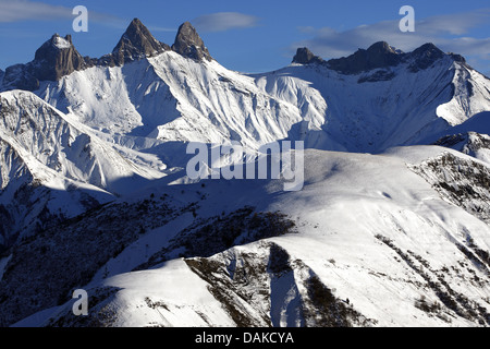 Col Croix de Fer; Aiguilles d'Arves, Francia Foto Stock