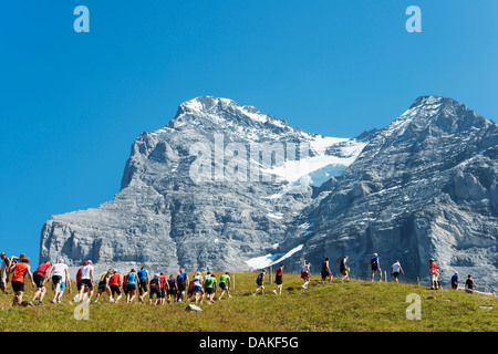 Europa, alpi svizzere, Svizzera Oberland Bernese, Unesco Jungfrau marathon Foto Stock